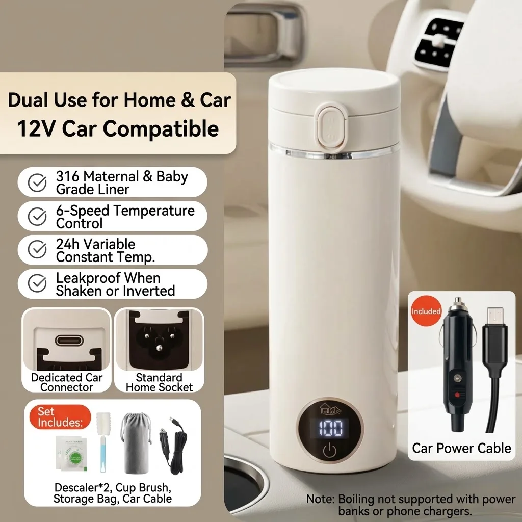 Bollitore da viaggio portatile - Electric Kettle Temperature Control recensione e prezzo
