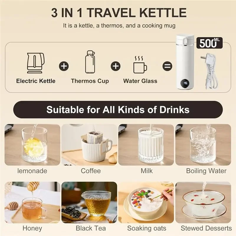 Bollitore da viaggio portatile - Electric Kettle Temperature Control recensione e prezzo